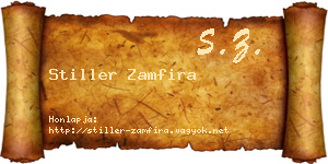 Stiller Zamfira névjegykártya